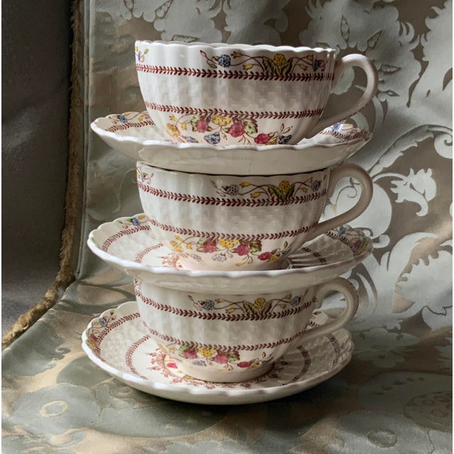 1930s Copeland Spode Cowslip Pattern Cup & Saucer Set 6 Pieces Chairish