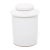 Rendered in a striking cool white glaze, this contemporary porcelain jar offers a modern take on a classic form. Lidded...