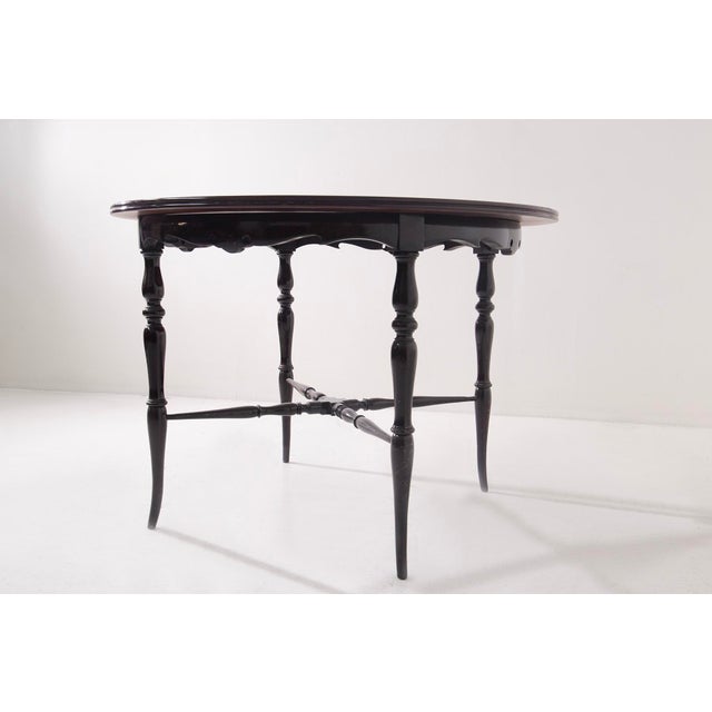 Italian Chiavarino Table with Inlaid Wood, 1950 For Sale - Image 4 of 10