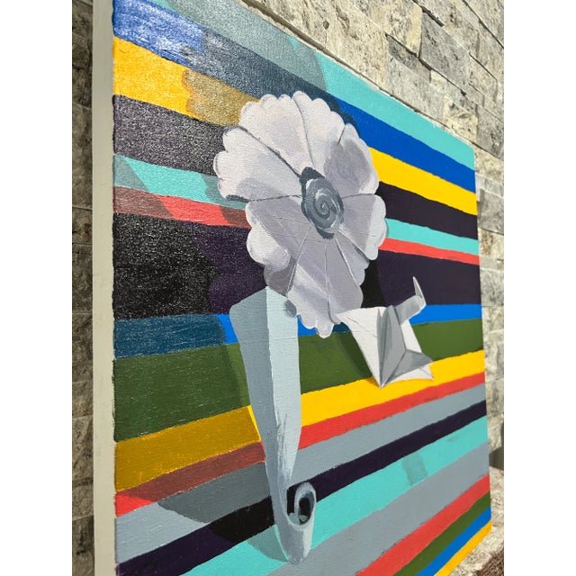 One-of-a-kind original acrylic painting by contemporary artist Maddie Crissman, executed on a 24 x 24 gallery-wrapped...