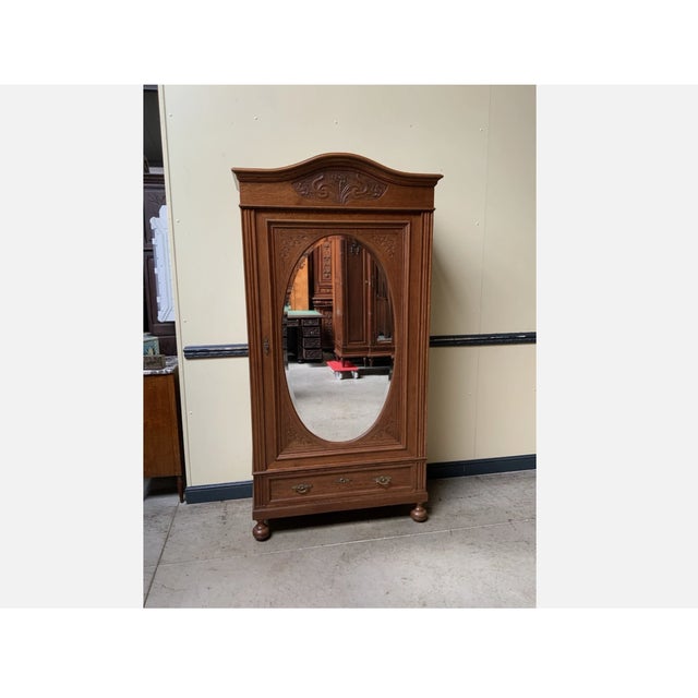 Antique Art Nouveau Linen Cupboard, 1910 For Sale - Image 9 of 9