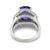 Vintage 5.40 Carat Tanzanite Diamond Platinum Cluster Ring, Size 8 For Sale In Los Angeles - Image 6 of 6