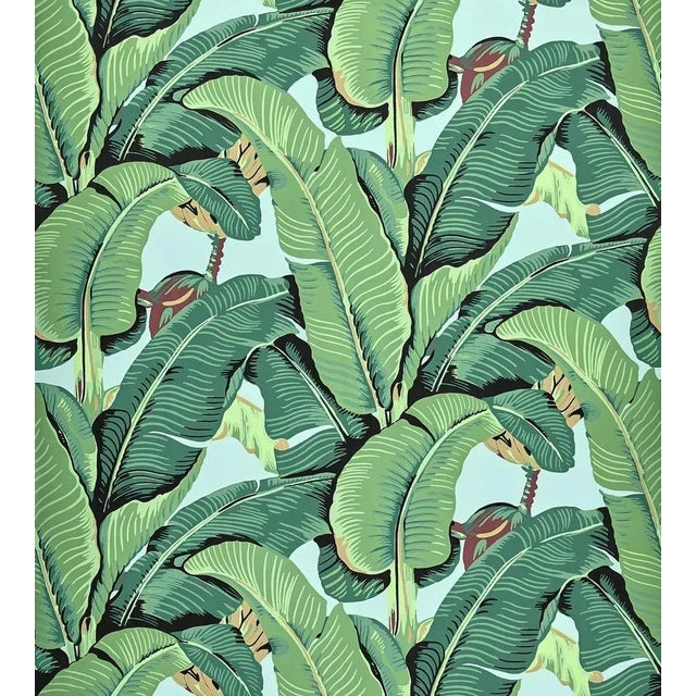 Sample - Hinson for The House of Scalamandré Hinson Palm Wallcovering, Sky For Sale