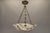 French Art Deco White Alabaster Pendant Light with Dark Veining, 1920 For Sale - Image 17 of 18