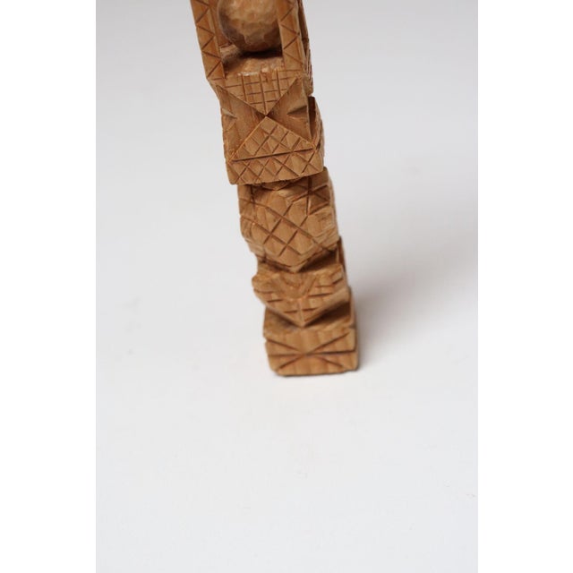 Vintage Folk Art Hand-Carved "Ball in Cage" Geometric Whimsy Sculpture For Sale - Image 13 of 18