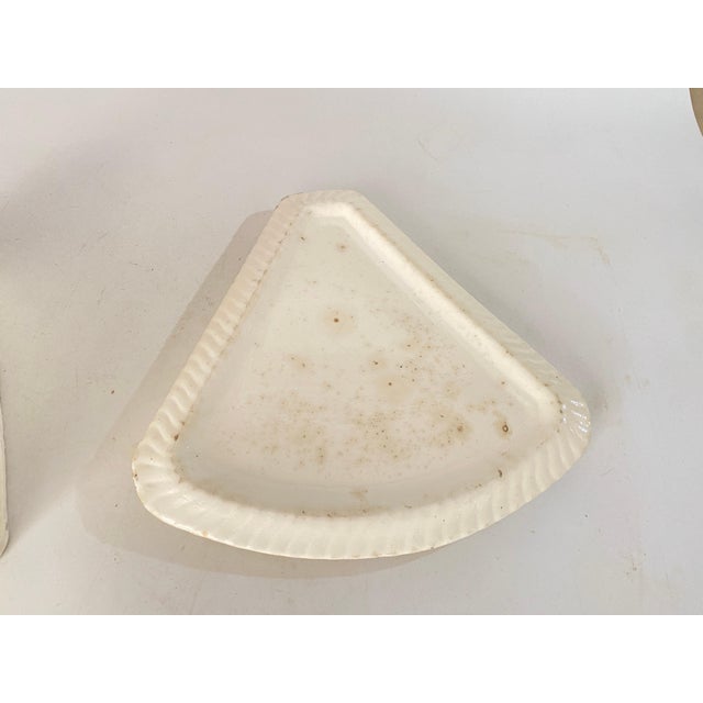 Gold Cheese Tray in Ceramic in White Color, France, 1970s For Sale - Image 8 of 14