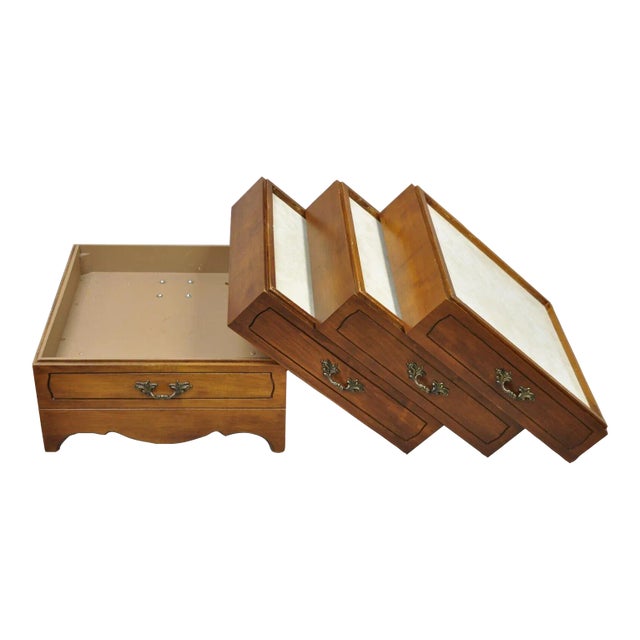 Vintage Mark Adam Co. Mid Century Modern Stacking Folding Leg Tables - Set of 3 For Sale