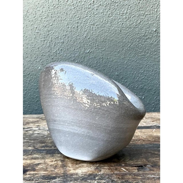 Vintage Biomorphic Studio Pottery Vase For Sale - Image 4 of 12