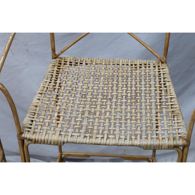 Neoclassical Styled Metal Bar Stools, Pair For Sale - Image 11 of 13