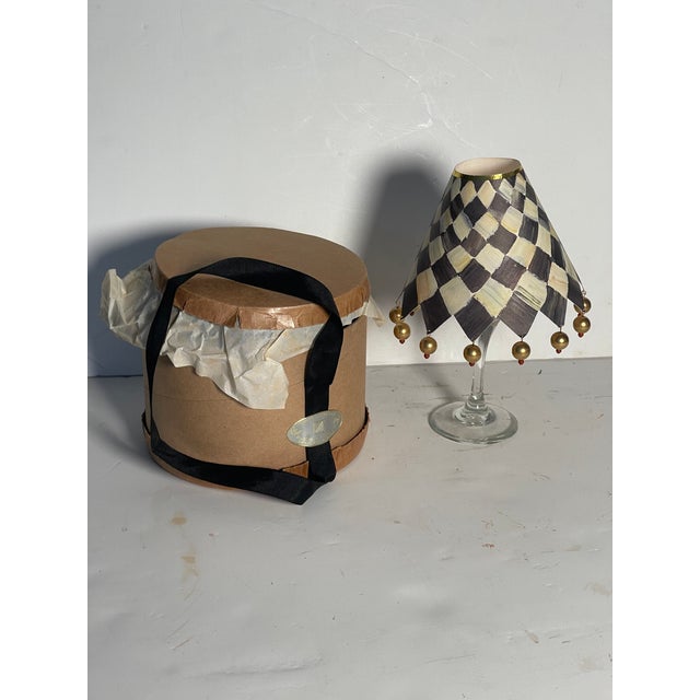 Shabby Chic Vintage MacKenzie and Childs Handpainted Lamp Shade in Box For Sale - Image 3 of 9