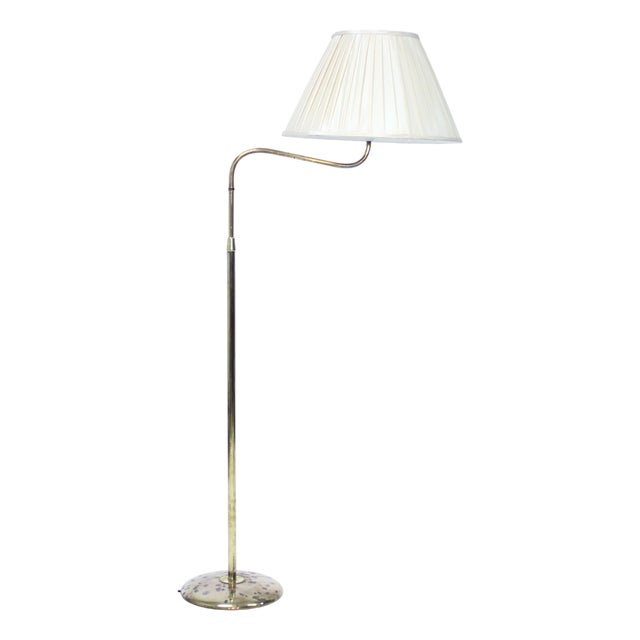 Brass Floor Lamp by Bertil Brisborg for Nordiska Kompaniet, 1940s For Sale