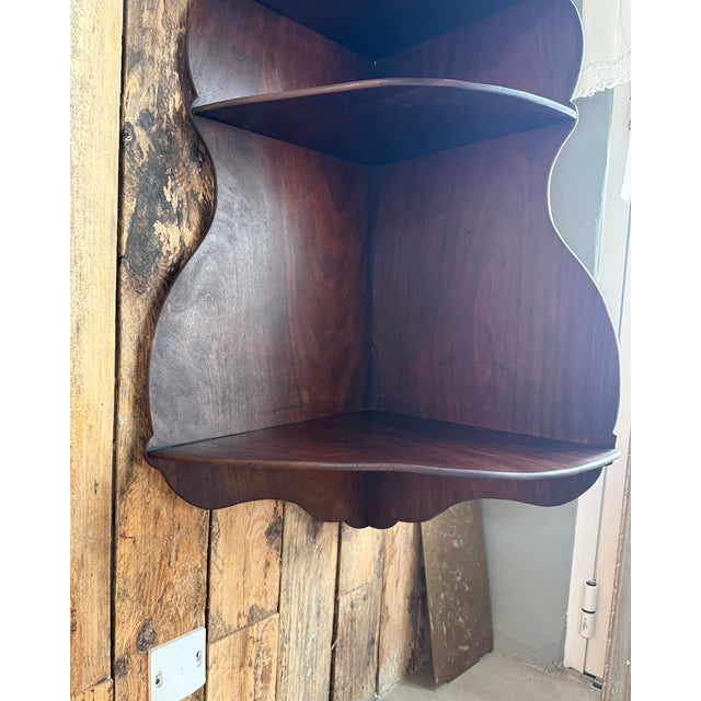 Antique Corner Shelf in Wood For Sale - Image 3 of 8