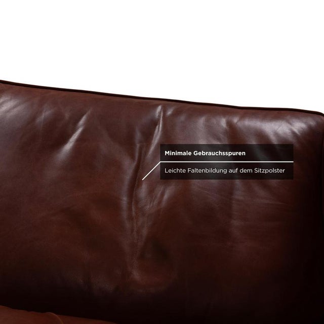 Vintage Chesterfield Leather Three-Seater Brown Sofa For Sale - Image 10 of 16