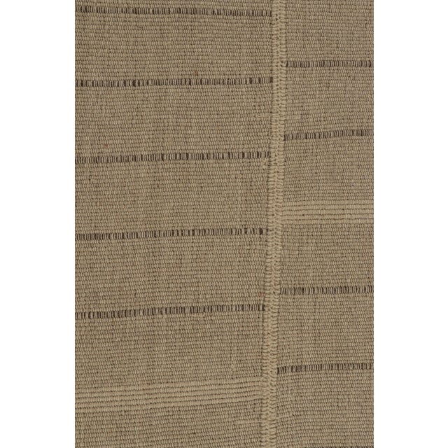 Rug & Kilim’s Modern Kilim in Beige & Brown Stripes For Sale In New York - Image 6 of 7