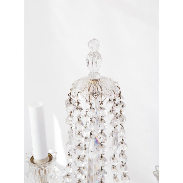 Czech Crystal Girandole Table Lamp, 1970s For Sale - Image 6 of 10