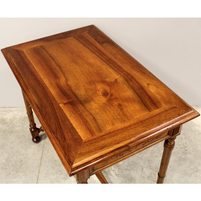 Walnut Writing Table, 19th Century For Sale - Image 11 of 16