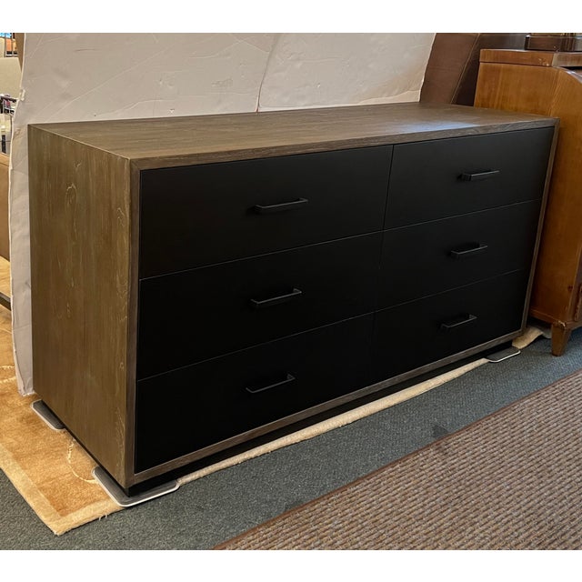 Contemporary Brownstone Baldwin Six Drawer Dresser For Sale - Image 3 of 13