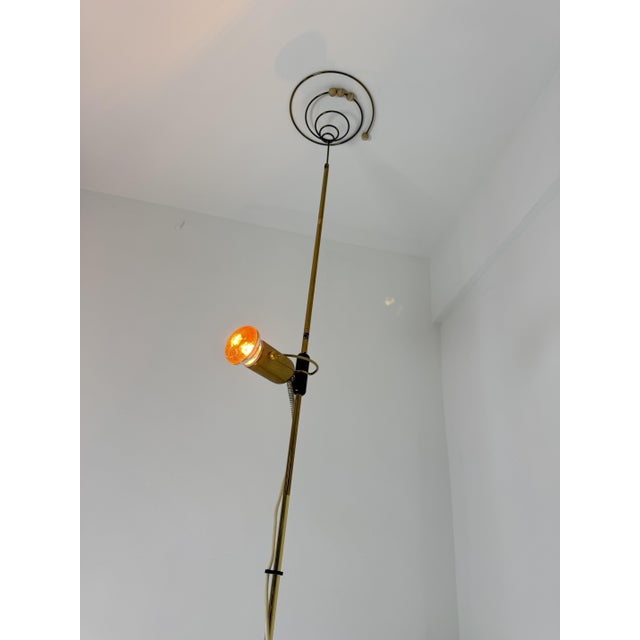 Metal Adjustable Ceiling or Floor 3-Light Lamp in the style of Francesco Fois for Reggiani, 1970s For Sale - Image 7 of 15