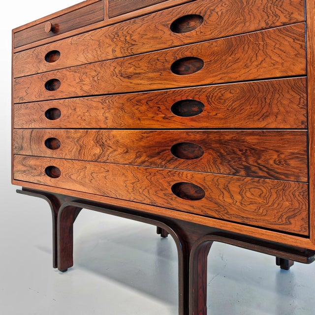 Wooden Buffet Chest of Drawers by G. Frattini for Bernini, 1950s For Sale - Image 16 of 18