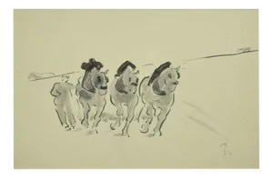 Unknown - Horse at a Trot - Original Pencil - Late 10th Century