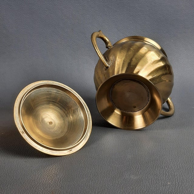 Striped Brass Tea Service, 1960s For Sale - Image 16 of 18