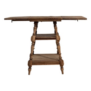 19th Century France Tan Wood Console Table For Sale