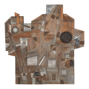 Max Neufeldt Metal Collage – Assemblage Sculpture 1975c