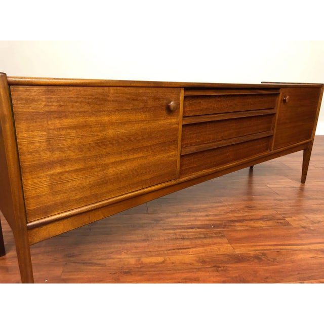 Mid-Century Modern A. Younger Ltd. Vintage Teak Sideboard / Room Divider For Sale - Image 3 of 15