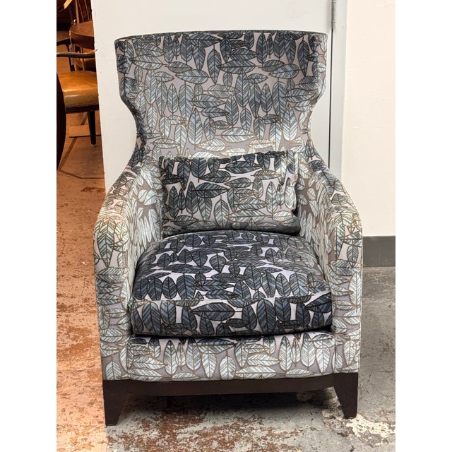 Bespoke Wingback Lounge Armchair For Sale In San Francisco - Image 6 of 12