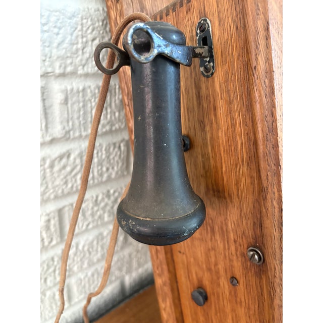 Antique Wall Phone, With Crank & Chimes For Sale - Image 15 of 15