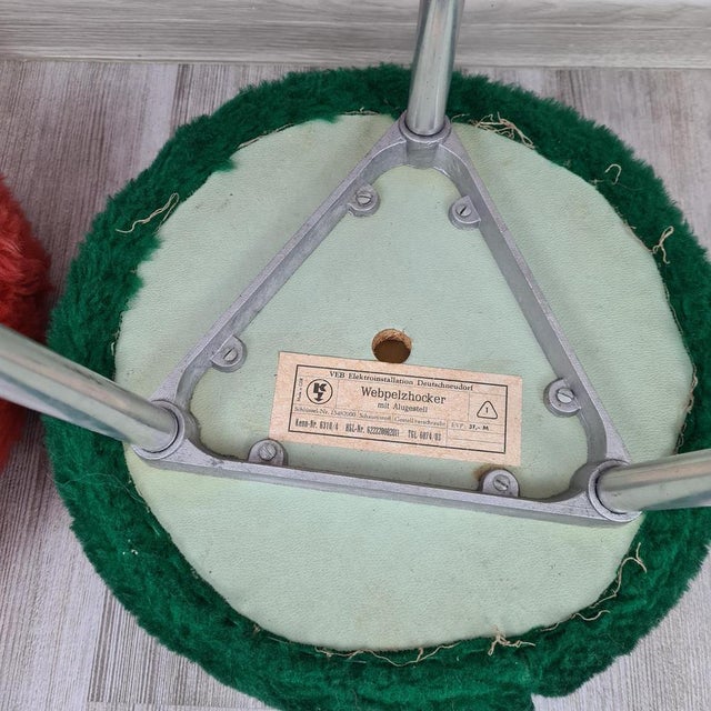 Stools from VEB Elektroinstallation Deutschneudorf, East Germany, 1960s-1970s, Set of 2 For Sale - Image 9 of 11