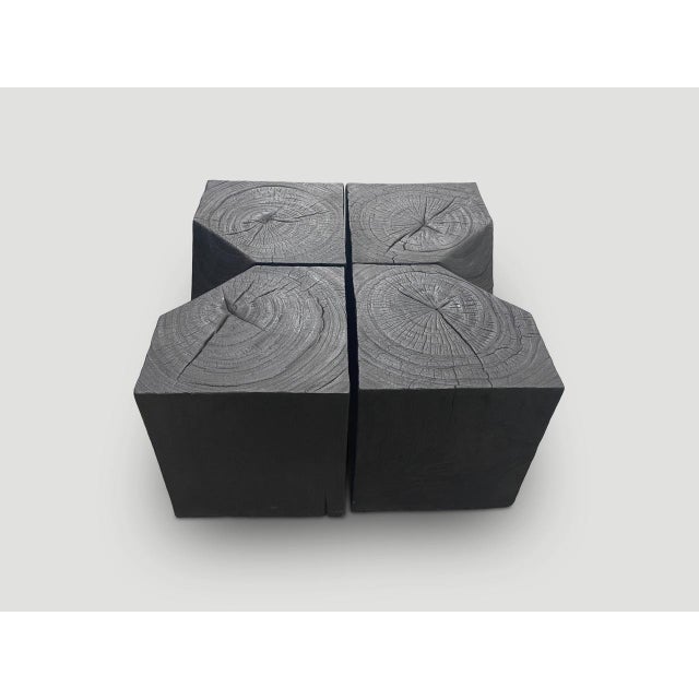 Andrianna Shamaris Modular Charred Suar Wood Coffee Table For Sale In New York - Image 6 of 6