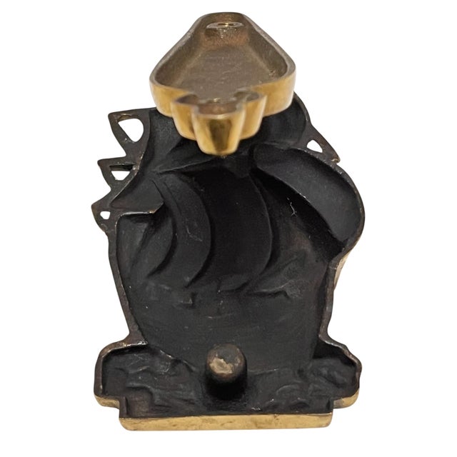 English Antique English Brass Galleon Ship Door Knocker For Sale - Image 3 of 9