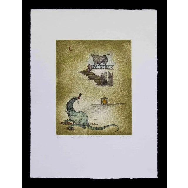 Contemporary Ossi Czinner, Zodiaco: Toro, Lithograph, 1980 For Sale - Image 3 of 3