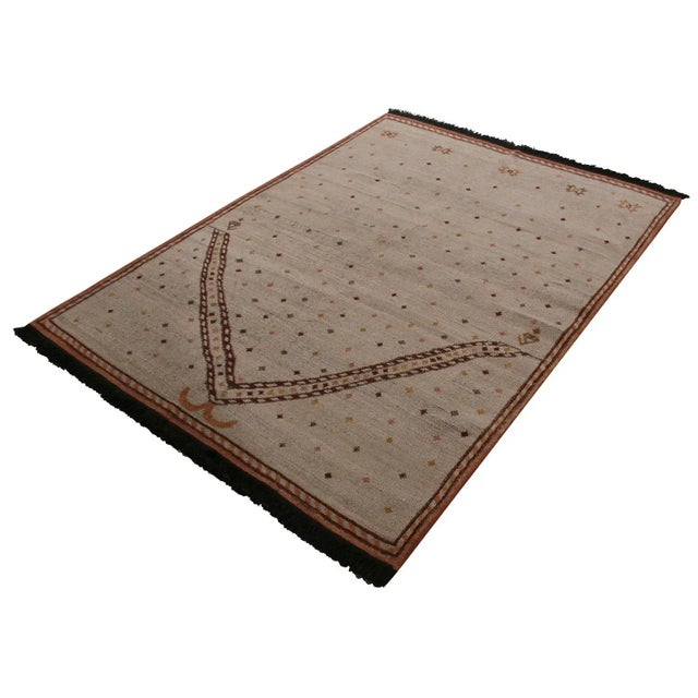 Turkish Handknotted Celestial Dome Rug with Black Fringe, 10'x14' For Sale - Image 3 of 8