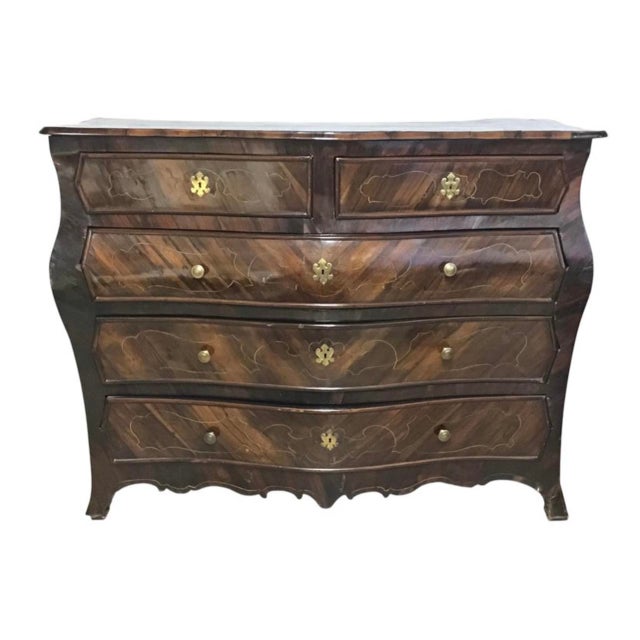 Large 18th Century Italian Rosewood Rococo Commode For Sale In Tampa - Image 6 of 11