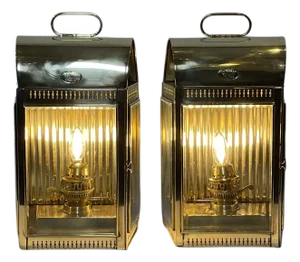 Large Yacht Cabin Lanterns by Davey of London