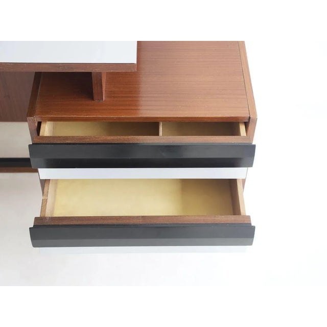 Mid-Century Modern Wooden Writing Desk with Metal Structure, Italy, 1960s For Sale - Image 3 of 16