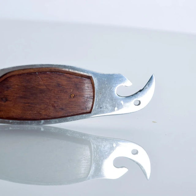 AMBIANIC presents Clever Parrot Barware Tool Bottle Opener Knife from Japan, 1970s Made in Stainless Steel Wood Handle for...