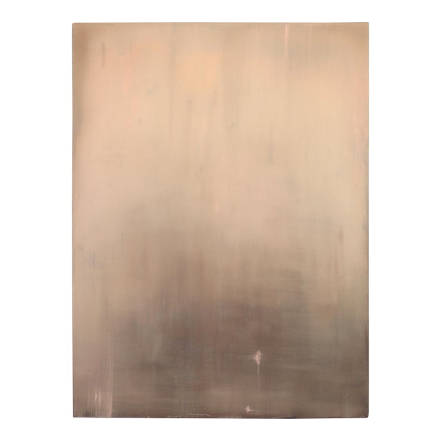 Faded Rose - Muted Color Abstract Oil Painting on Canvas Original Artwork by Mark Acetelli For Sale