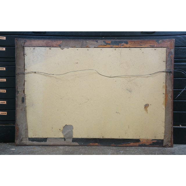 Antique George William Bohde in the Cove Colored Coastal Riverscape Etching 35" For Sale - Image 10 of 11