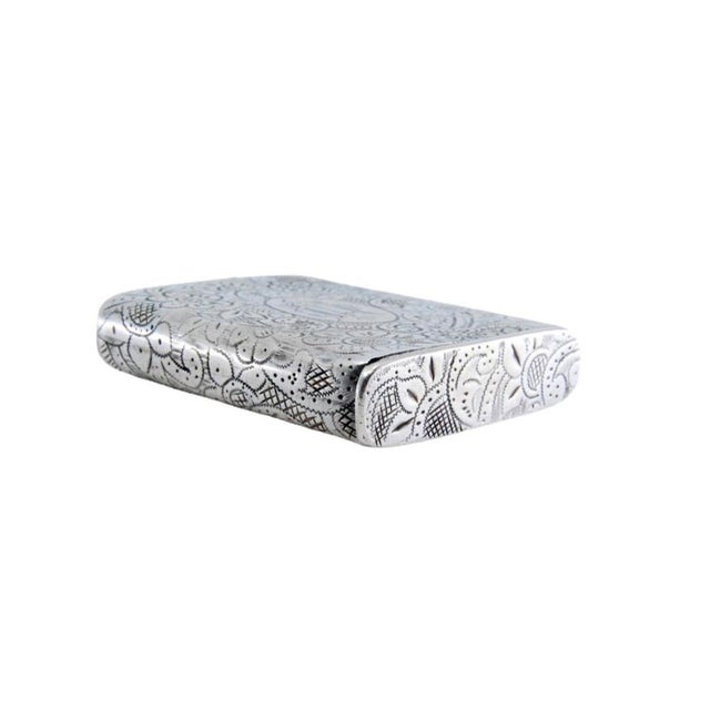 Silver Matchbox with Engraved Plant Motifs For Sale - Image 11 of 11