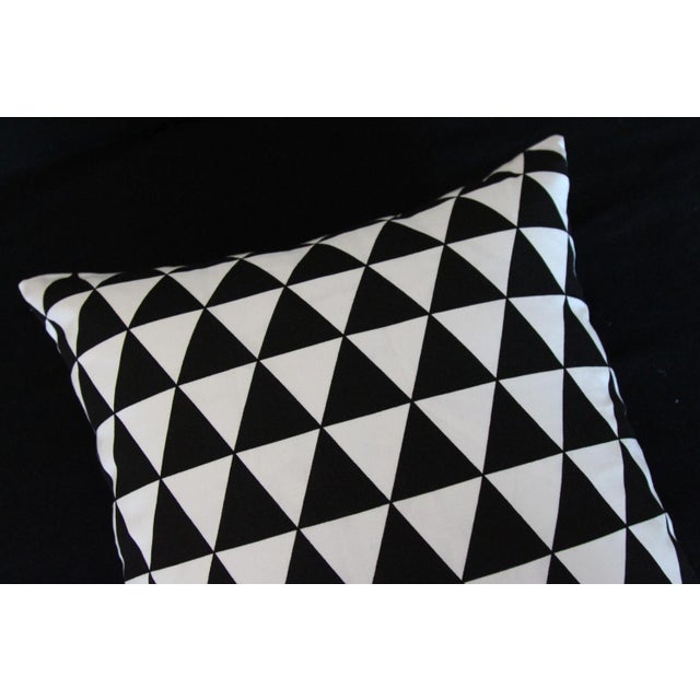 Chic Modern Black White Monochrome Triangle Pillow Chairish