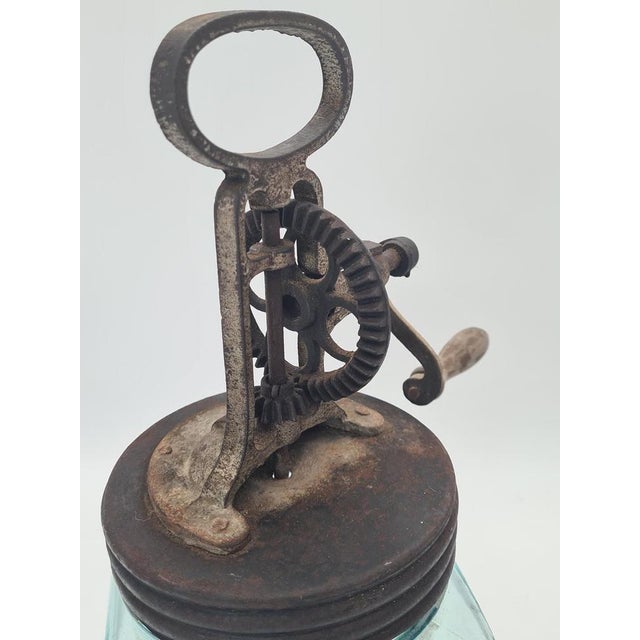 Large Antique Three-Liter Butter Churn, 1890s For Sale - Image 5 of 9