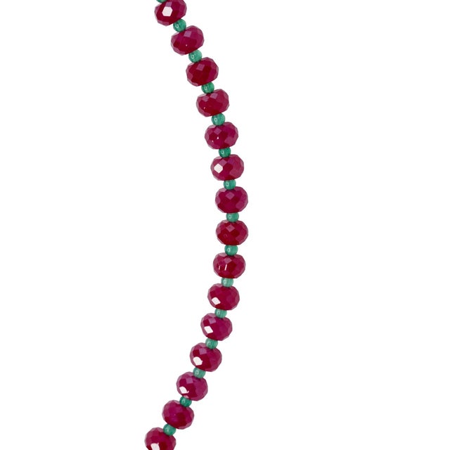 Early 21st Century Jumbo Ruby Necklace 14K Gold For Sale - Image 5 of 10