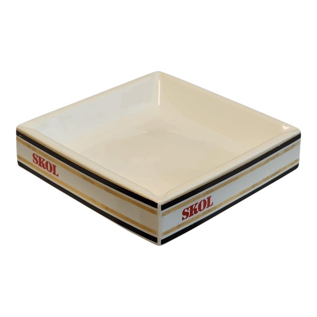 1970s English Skol Lager Pub Ashtray Catchall For Sale