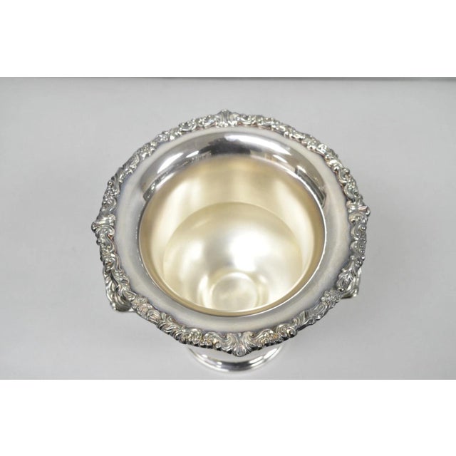 Silver Vintage Sheridan Silver Plated Trophy Cup Urn Champagne Chiller Ice Bucket For Sale - Image 8 of 16