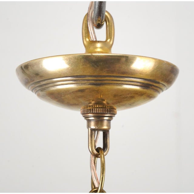 Restored Vintage Italian Gilt Tole Foliate Chandelier For Sale - Image 10 of 10