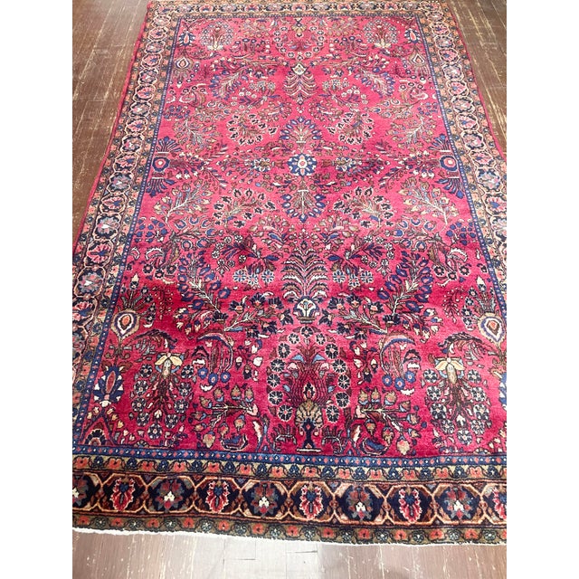 Antique Persian Sarouk Rug For Sale - Image 4 of 9
