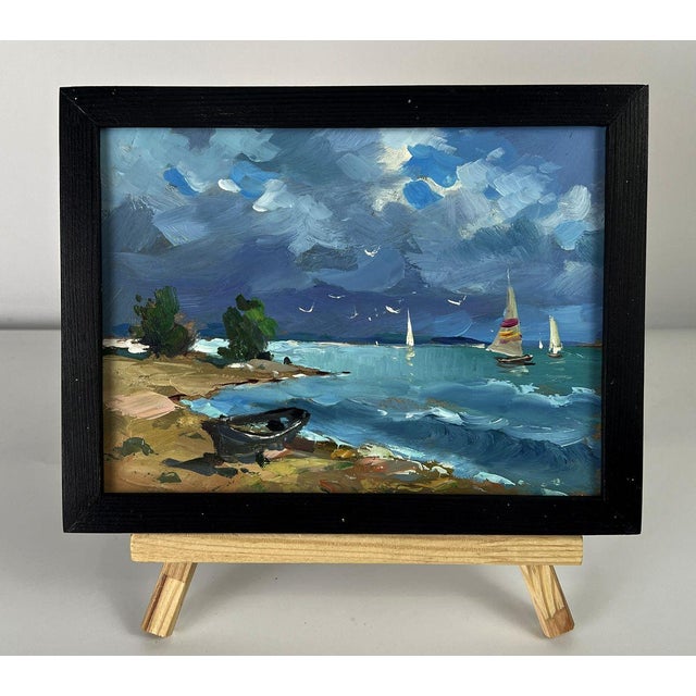 "№AAA6239 *** ABOUT THIS PAINTING *** * TITLE: ""Sea Tide Before the Storm"" * ARTISTS: Yuriy Suprunchuk * SIZE: 15x20...